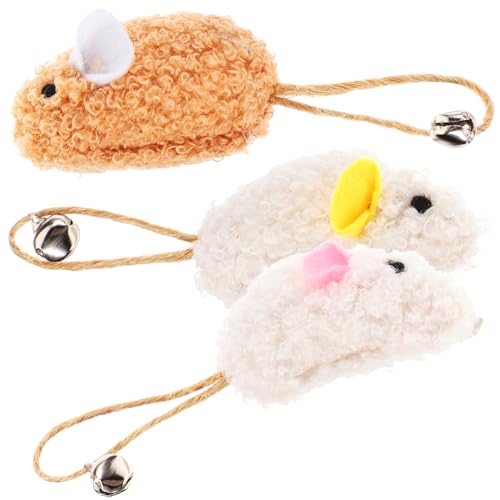 Yardwe Interaktives Katzenspielzeug Mit Glöckchen 3er-Pack Plüschmaus-Spielzeug Teaser-katzenmaus Zum Spielen Kratzen Und Kauen Yardwe Interaktives Katzenspielzeug Mit Glöckchen 3er-Pack Plüschmaus-Spielzeug Teaser-katzenmaus Zum Spielen Kratzen Und Kauen von Yardwe