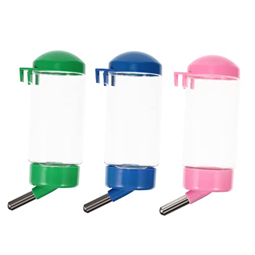 Yardwe 3stücke Hängender Wasserspender Für Haustiere Automatischer Trinkflasche Für Hamster Meerschweinchen Und Kaninchen Blau Und Grün Praktischer Tropffreier Futterspender Für von Yardwe