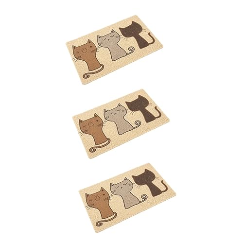 Yardwe 3 Stücke Katzenstreu Matte Haustier Sitzen Teppich Katze Fütterung Pad Modische Zu Böden Yardwe 3 Stücke Katzenstreu Matte Haustier Sitzen Teppich Katze Fütterung Pad Modische Zu Böden von Yardwe