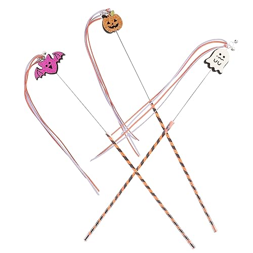 Yardwe 3stücke Teiliges Interaktives Katzenspielzeug Für Halloween Katzenangel Mit Glöckchen Fledermaus Und Kürbisdesign Für Indoor-Katzen Spiel Und Bewegung Yardwe 3stücke Teiliges Interaktives Katzenspielzeug Für Halloween Katzenangel Mit Glöckchen Fledermaus Und Kürbisdesign Für Indoor-Katzen Spiel Und Bewegung von Yardwe