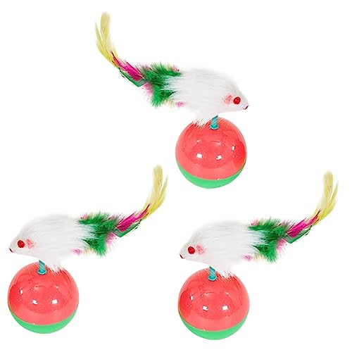 Yardwe Interaktives Katzenspielzeug 3er-Pack Katzen-rollspielzeug Mäuse-Design Haustierspielzeug Für Hauskatzen Yardwe Interaktives Katzenspielzeug 3er-Pack Katzen-rollspielzeug Mäuse-Design Haustierspielzeug Für Hauskatzen von Yardwe