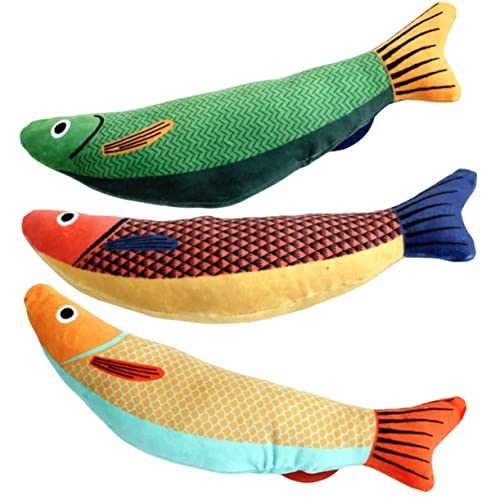 Yardwe Interaktives Katzenspielzeug-Set 3-teilig Fischform Spielzeug für Kätzchen Zahnen Haustier-katzenspielzeug Fischsimulation Beißspielzeug Yardwe Interaktives Katzenspielzeug-Set 3-teilig Fischform Spielzeug für Kätzchen Zahnen Haustier-katzenspielzeug Fischsimulation Beißspielzeug von Yardwe