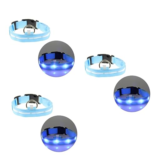 Yardwe 3St beleuchteter Kragen LED-Hundehalsband Blinkendes Halsband für Hunde Nachtsicherheitshalsband für Haustiere Haustierhalsband für den Hinterhof maschendraht LED-Haustierhalsband von Yardwe
