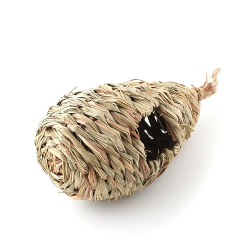 Yardwe Handgefertigtes Vogelhäuschen-Nest-Set Aus Gras 3er-Pack für Sittiche Vögel Pelzige Tiere Umweltfreundliches Hängenest Yardwe Handgefertigtes Vogelhäuschen-Nest-Set Aus Gras 3er-Pack für Sittiche Vögel Pelzige Tiere Umweltfreundliches Hängenest von Yardwe