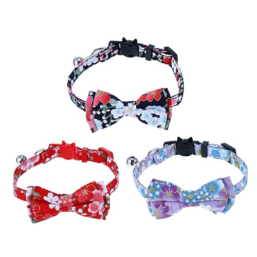 Yardwe 3Stücke Katzenkragen Mit Teiliges Und Verstellbar Mit Glocken Für Haustiere Für Festliche Anlässe Und Tägliche Nutzung Schmerzfreies Design Yardwe 3Stücke Katzenkragen Mit Teiliges Und Verstellbar Mit Glocken Für Haustiere Für Festliche Anlässe Und Tägliche Nutzung Schmerzfreies Design von Yardwe