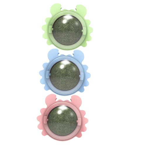 Yardwe 3st Katzenminze Bälle Katze Katzenminze Katze Leckt Katzenminze- Katzenminze Leckt Bälle Selbstklebende Katzenminze-Kugeln Indoor-katzenminze-Ball Katze Leckt Ball Plastik von Yardwe