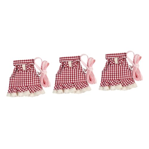 Yardwe 3-teiliges Leinen-Set Kleid Weste Größe S Für Haustiere Für Outdoor-aktivitäten von Yardwe