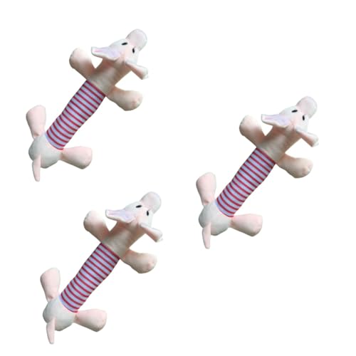 Yardwe 3st Quietschendes Welpenspielzeug Plüschia Klingendes Spielzeug Zahnspielzeug Für Kätzchen Kauspielzeug Lernspielzeug Beißspielzeug Für Welpen Haustierzubehör Spielzeughund Knochen von Yardwe