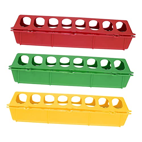 Yardwe Chook Feeder 3pcs Hühnerfuttertrog Hängender Futterspender Für Käfig Vogelfutterspender Design Zufällige Farbe von Yardwe