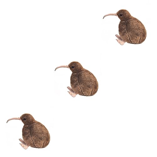 Yardwe 3st Tierspielzeug Strumpffüller Für Hunde Flauschige Kuscheltiere Kiwi-Vogel-plüsch Nymphensittich-Spielzeug Katzentrainingsspielzeug Cartoon Stofftier Haustier Kind Küken von Yardwe