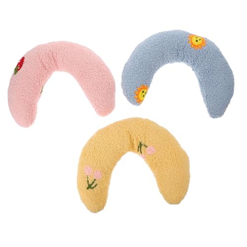 Yardwe 3St U-förmiges Haustierkissen Kätzchen Hals Bequeme Katze Cute Pillow Lovely Pillow Haustiere Bettkissen tief schlafendes Kätzchenkissen Nackenschutz kleines Kissen Sanft Hauskatze von Yardwe