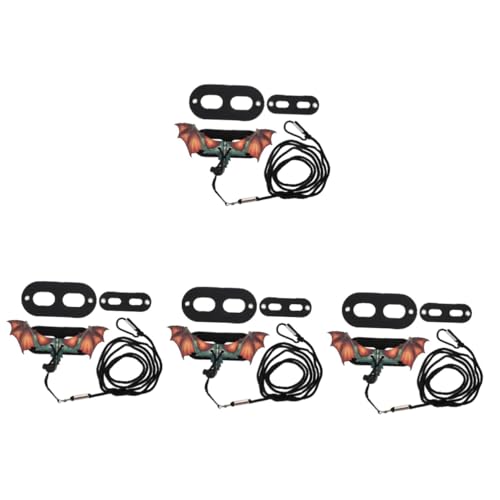 Yardwe 4 Sets Und Leine Set Für Drachen Reptil Zugseil Outdoor Haustier Schleppen Strap von Yardwe