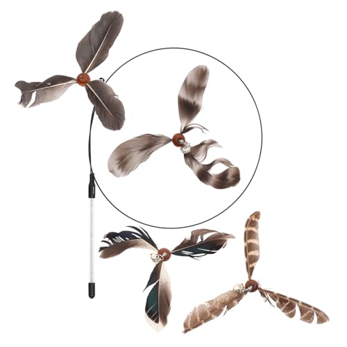 Yardwe 4 Sets Indoor Katze Teaser Spielzeug Kätzchen Teaser Spielzeug Set Katze Interaktive Stick Yardwe 4 Sets Indoor Katze Teaser Spielzeug Kätzchen Teaser Spielzeug Set Katze Interaktive Stick von Yardwe
