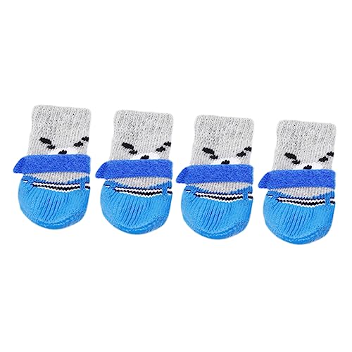 Yardwe 4 Stück Baumwollsocken für Haustiere Haustiersocken Hundesocken für große Hunde Welpensocken Outdoor-Socken sox Gemeinde Cartoon-Hundesocken draussen Schuhwerk Hundeschuhe von Yardwe