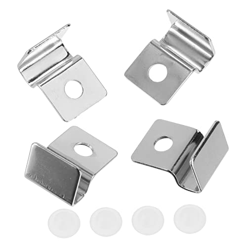 Yardwe 4stücke Fischbehälter Glasdeckel Halterungen Aus Edelstahl Aquarium Abdeckung Clips Für Verschiedene Aquarien Und Terrarien Stabil Und rutschfest Für Sicheres Aufbewahren Von von Yardwe