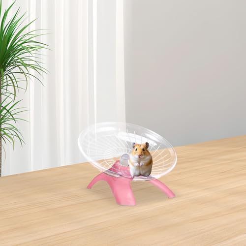 Yardwe 4 Stück Hamster-Fliegende Untertasse: Leises Laufrad für Hamster, Fliegende Untertasse, Übungsspielzeug, leiser Haustier-Spinner, Sportrad, interaktives Spielzeug für Rennmaus, Ratte, Maus, von Yardwe