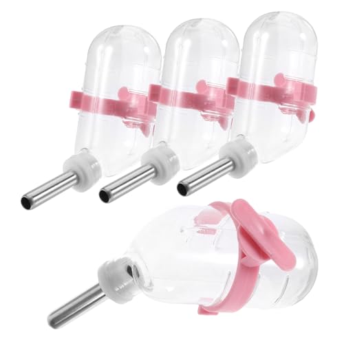 Yardwe Einfach Zu Verwendende Automatische Trinkflasche Für Haustiere 4er-Pack Edelstahlmaterial Auslaufsicheres Design Für Hamster von Yardwe