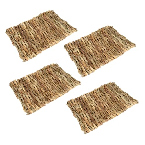 Yardwe 4 Stück Handgewebte Strohmatte Hamster Grass Mat Hand Woven Mat Playground Mat Meerschweinchen Wurf Hamster Gehege Hamstergrasmatte Nest für kleine Haustiere Netz Hölzern Yardwe 4 Stück Handgewebte Strohmatte Hamster Grass Mat Hand Woven Mat Playground Mat Meerschweinchen Wurf Hamster Gehege Hamstergrasmatte Nest für kleine Haustiere Netz Hölzern von Yardwe