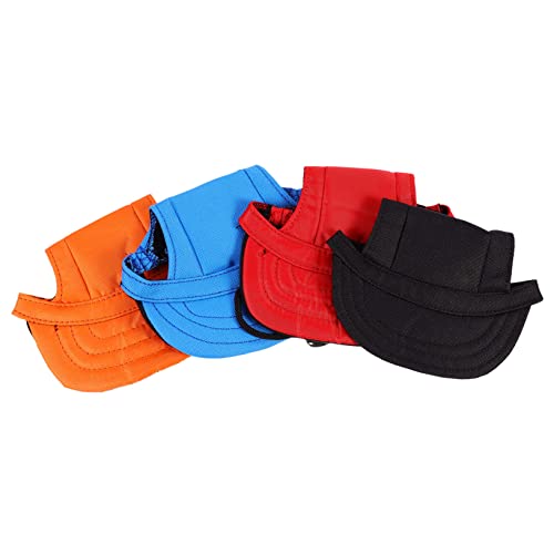 Yardwe 4 Stück Haustier Hut hundekleidung hundebekleidung Hundemütze hundezubehör Dog Accessories mit Poröse Kappe aus Hundegeflecht lustig für Haustier Hund Baseballmütze Hundehut Stoff von Yardwe