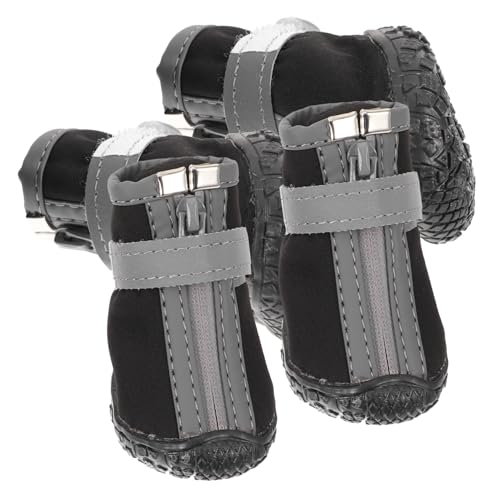 Yardwe 4 Stück Haustierschuhe Hundemäntel Mittel Sohle, Einzig, Alleinig Stiefeletten Dackelmäntel Große Hundepipipads Auto Schutz Vlies Schuhe Für Hunde Schuhe Für Katzen Gummi Black Yardwe 4 Stück Haustierschuhe Hundemäntel Mittel Sohle, Einzig, Alleinig Stiefeletten Dackelmäntel Große Hundepipipads Auto Schutz Vlies Schuhe Für Hunde Schuhe Für Katzen Gummi Black von Yardwe