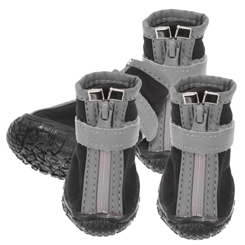 Yardwe 4 Stück Haustierschuhe Sohle, einzig, alleinig Stiefeletten Auto Zwinger Dog Shoes for small Dogs Paws pfotenschutz Hundestiefel für den Winter Welpenschuhe Gummi Black Yardwe 4 Stück Haustierschuhe Sohle, einzig, alleinig Stiefeletten Auto Zwinger Dog Shoes for small Dogs Paws pfotenschutz Hundestiefel für den Winter Welpenschuhe Gummi Black von Yardwe