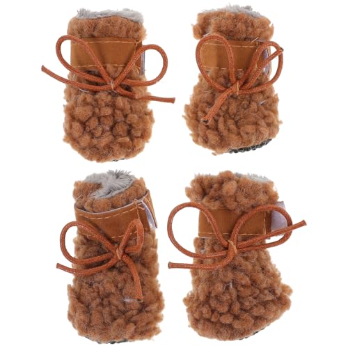 Yardwe 4stücke Teiliges Hundeschneeschuhe rutschfeste Winterstiefel Für Hunde Warm Und Komfortabel Für Schnee Und Outdoor-aktivitäten Braun Yardwe 4stücke Teiliges Hundeschneeschuhe rutschfeste Winterstiefel Für Hunde Warm Und Komfortabel Für Schnee Und Outdoor-aktivitäten Braun von Yardwe