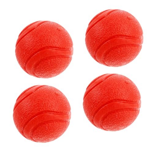 Yardwe 4 Stück Hundespielzeug Gummiball Langlebige TPR Bälle mit Strukturierter Oberfläche Zahnpflegend und Robust für Welpen Kleine bis Mittelgroße Hunde Interaktives Kauspielzeug von Yardwe