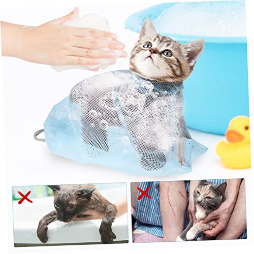 Yardwe 4 Stück Katzen-Duschtasche Katze waschtasche Kätzchen Duschtasche Katzenwaschbeutel Katzenpflege-Netzbeutel Badetasche zur Fesselung von Kätzchen Waschbeutel für Katze Anti-Griff von Yardwe