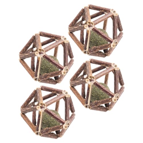 Yardwe 4 Stück Katzenminze knete chew Toy cat Toy Katzenminister Katzenspielzeug Katzenminze Katzenzähne reinigen Bälle Katzenspielzeug mit Katzenminze von Yardwe