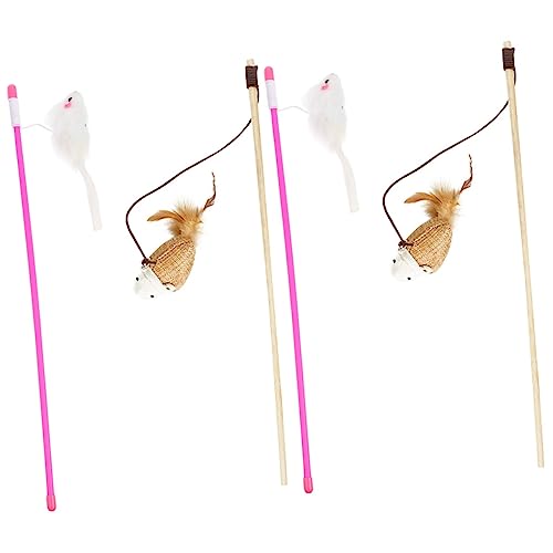 Yardwe 4stücke Katzenangel Spielzeug Mäuse-Design Interaktives Katzenspielzeug Für Indoor-Katzen Fördert Bewegung Und Hält Ihre Katze Und Glücklich Yardwe 4stücke Katzenangel Spielzeug Mäuse-Design Interaktives Katzenspielzeug Für Indoor-Katzen Fördert Bewegung Und Hält Ihre Katze Und Glücklich von Yardwe
