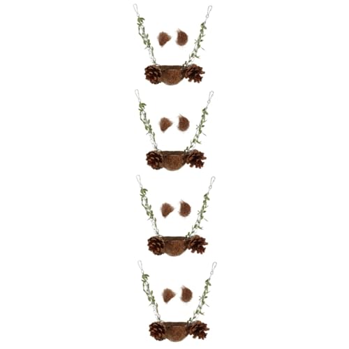 Yardwe 4 Stück Nest Aus Kokosnussschalen Schaukel Hängendes Vogelnest Schlafendes Vogelbett Hängender Vogelkäfig Hängendes Papageienhaus Hängendes Vogelhaus Ruhendes Nest Coffee Yardwe 4 Stück Nest Aus Kokosnussschalen Schaukel Hängendes Vogelnest Schlafendes Vogelbett Hängender Vogelkäfig Hängendes Papageienhaus Hängendes Vogelhaus Ruhendes Nest Coffee von Yardwe