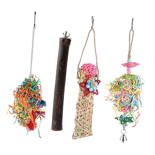 Yardwe Vogel-papagei-Spielzeug-Set 4-teilig Kau-schredderstangen Papagei-vogelspielzeug Vogelkäfig-Spielzeug Sicher für Ziervögel Yardwe Vogel-papagei-Spielzeug-Set 4-teilig Kau-schredderstangen Papagei-vogelspielzeug Vogelkäfig-Spielzeug Sicher für Ziervögel von Yardwe