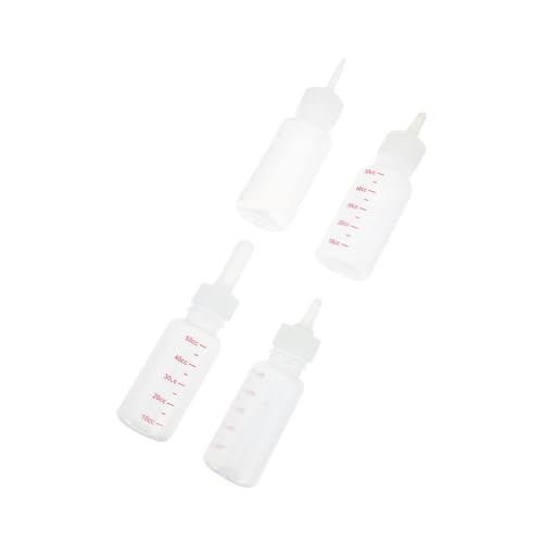 Yardwe 4 Stück Pet-Flasche Stillflaschen-Sets Spender Werkzeuge Zum Füttern Von Haustieren Neugeborene Flaschen Neugeborene Katzenfutter Gesunde Leckereien Für Katzen Bausatz Kieselgel von Yardwe