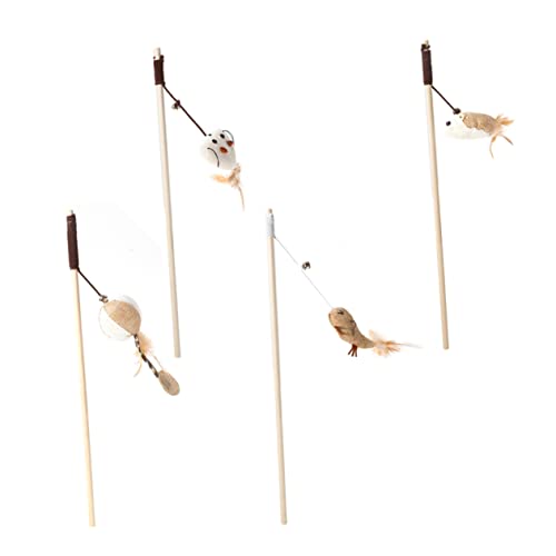 Yardwe 4stücke Katzenangel Spielzeug Mit Holzgriff Interaktives Katzenspielzeug Mit Plüschanhänger Und Glöckchen Fördert Bewegung Und Spielvergnügen Für Katzen Und Kätzchen Yardwe 4stücke Katzenangel Spielzeug Mit Holzgriff Interaktives Katzenspielzeug Mit Plüschanhänger Und Glöckchen Fördert Bewegung Und Spielvergnügen Für Katzen Und Kätzchen von Yardwe