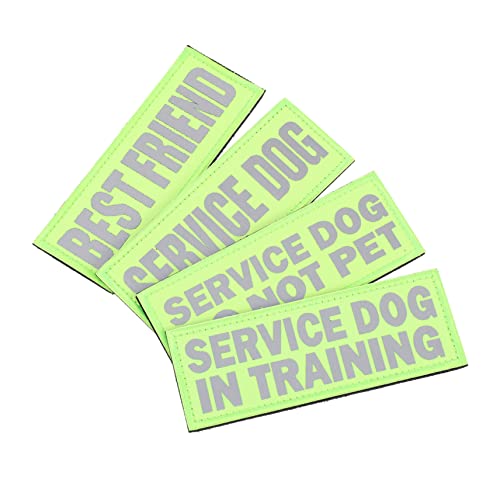 Yardwe 4 Stück Reflektierende Hundepatches im Verschleißfestes Hundezubehör für Diensthunde für Besondere Anlässe und Hautfreundlich und Atmungsaktiv Yardwe 4 Stück Reflektierende Hundepatches im Verschleißfestes Hundezubehör für Diensthunde für Besondere Anlässe und Hautfreundlich und Atmungsaktiv von Yardwe