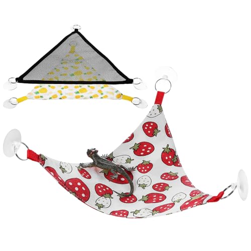 Yardwe 4stücke Reptilien-hängematte Atmungsaktive Netz-hängematte Für Eidechsen Und Geckos Mit Saugnäpfen Für Ruhe Und Klettern Geeignet Für Bartagamen Und Andere Reptilien von Yardwe