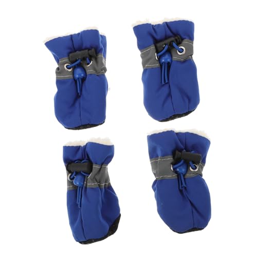 Yardwe 4 Stück Schuhüberzüge Für Haustiere Hundestiefel Pfotenschutz Hundeschuhe Für Kleine Hunde Schneeschuhe Für Hunde Katzenschuhe Warme Winterschuhe rutschfeste Hundeschuhe Samt Blue Yardwe 4 Stück Schuhüberzüge Für Haustiere Hundestiefel Pfotenschutz Hundeschuhe Für Kleine Hunde Schneeschuhe Für Hunde Katzenschuhe Warme Winterschuhe rutschfeste Hundeschuhe Samt Blue von Yardwe