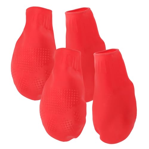Yardwe 4 Schuhüberzüge für Haustiere Regenstiefel für Welpen Regenschuhe für Haustiere hundepflege Pflege Hundeschuhe für draußen rutschfeste Hundeschuhe Katzen und rot Yardwe 4 Schuhüberzüge für Haustiere Regenstiefel für Welpen Regenschuhe für Haustiere hundepflege Pflege Hundeschuhe für draußen rutschfeste Hundeschuhe Katzen und rot von Yardwe