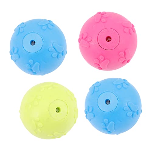 Yardwe 4 Stück TPR Hundespielzeug Quietschende Beißbälle für Kleine Hunde Kauspielzeug zur Zahnpflege und Beschäftigung Robustes Trainingsspielzeug gegen Yardwe 4 Stück TPR Hundespielzeug Quietschende Beißbälle für Kleine Hunde Kauspielzeug zur Zahnpflege und Beschäftigung Robustes Trainingsspielzeug gegen von Yardwe