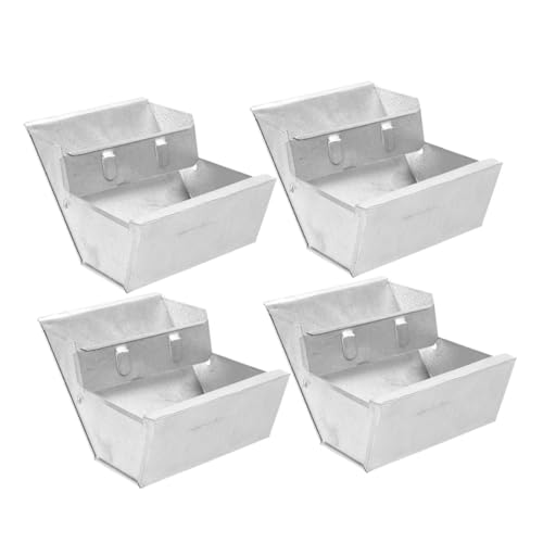Yardwe 4 Stück Teiliges Robuster Metall Futternapf für Kaninchen Hohe Kapazität Langlebiger Futterspender für Kleintiere für Stall und Außenhaltung Bauernhöfen von Yardwe