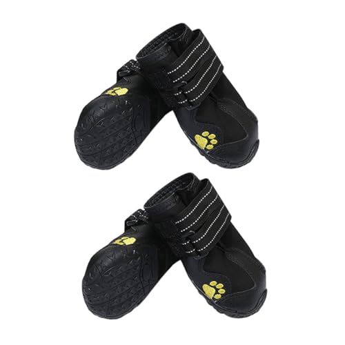 Yardwe 4 Stück Teiliges rutschfeste Hundeschuhe aus Flexiblem Material Verschleißfest und Bequem Verstellbare Pfotenschutz Boots für Kleine Welpen Drinnen und Draußen Yardwe 4 Stück Teiliges rutschfeste Hundeschuhe aus Flexiblem Material Verschleißfest und Bequem Verstellbare Pfotenschutz Boots für Kleine Welpen Drinnen und Draußen von Yardwe