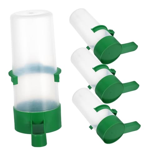 Yardwe Vogelfutterspender 4-teilig Automatischer Vogeltränkespender Wasserspender Mit Großer Kapazität Vogelkäfig-zubehör Kompaktes Design Für Einfache Flüssigkeitszufuhr von Yardwe