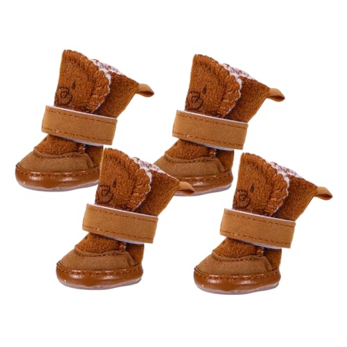 Yardwe 4 Stück Hundestiefel Mit Hosenträgern Hundeschuhe Pfoten – Fleece-Schneestiefel Warme Schuhe Größe S Yardwe 4 Stück Hundestiefel Mit Hosenträgern Hundeschuhe Pfoten – Fleece-Schneestiefel Warme Schuhe Größe S von Yardwe