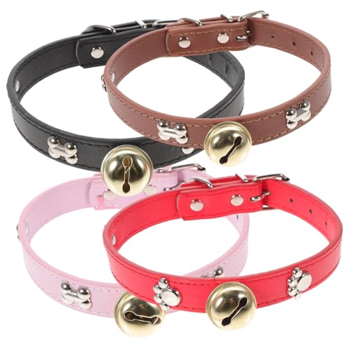 Yardwe 4stücke Schafhalsband Mit Glocke Verstellbares Ziegenhalsband Kuhhalsband Für Schafe Kühe Pferde Ziegen Mit Glöckchen Anti-verloren Viehbedarf von Yardwe