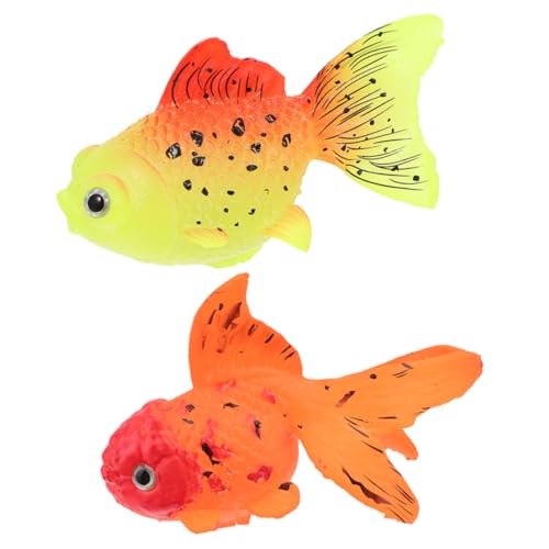 Yardwe 4 Stück künstlicher künstliche Sich bewegende Fische Wohnaccessoires für zu Hause deko Wohnkultur Fischschmuck Desktop-Fischfigur groß Fisch-Illustration von Yardwe