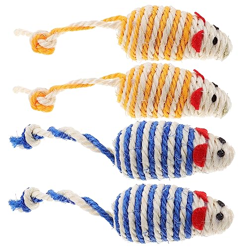 Yardwe 4 Stücke Mäuse Kätzchen Spielzeug Sisal Spielzeug Interaktive Spielzeug Haustier Katze Spielzeug Liefert Yardwe 4 Stücke Mäuse Kätzchen Spielzeug Sisal Spielzeug Interaktive Spielzeug Haustier Katze Spielzeug Liefert von Yardwe