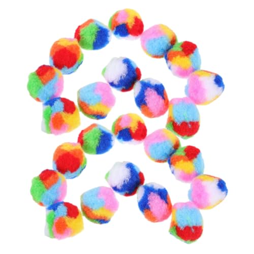 Yardwe 40stücke Katzenspielzeug Plüsch Regenbogen Bälle Für Haustiere Innenbereich Spielzeug Für Kätzchen Und Katzen Kaubälle Interaktives Haustierspielzeug von Yardwe