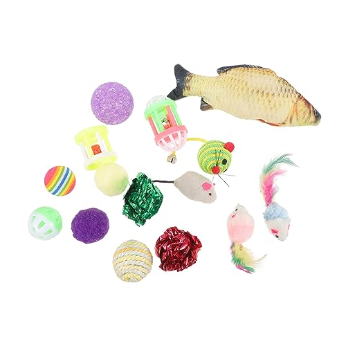 Yardwe 48stücke Teiliges Katzenspielzeug-Set Mit Bunten Attrappen-mäusen Unterhaltsame Spielzeuge Für Katzen Körperlichen Entwicklung Und Beschäftigung von Yardwe