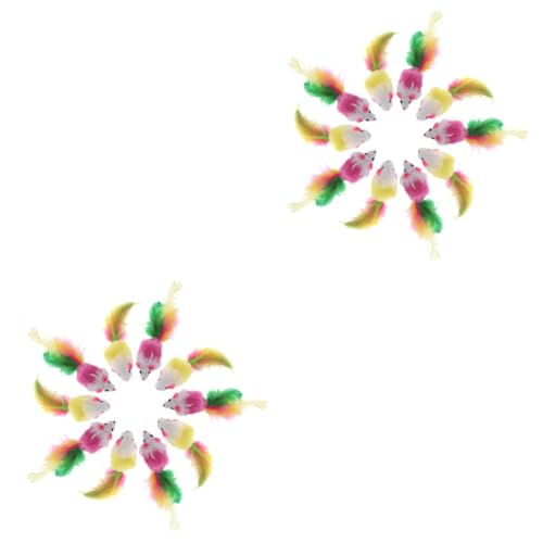 Yardwe 2 Sets Lustiges Interaktives Katzenspielzeug Plüschmaus-Spielzeug Für Katzen Auffälliges Design Für Partys Heimdekoration 24 Stück * 2 Yardwe 2 Sets Lustiges Interaktives Katzenspielzeug Plüschmaus-Spielzeug Für Katzen Auffälliges Design Für Partys Heimdekoration 24 Stück * 2 von Yardwe