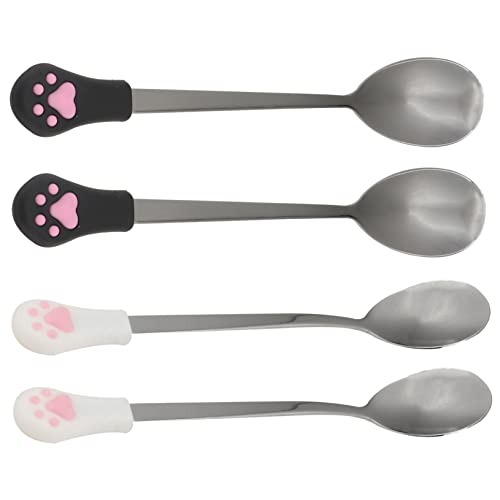 Yardwe 4Stücke Haustier Löffel Katzenfutter Löffel Für Und Langlebig Katzen Und Weißes Design von Yardwe